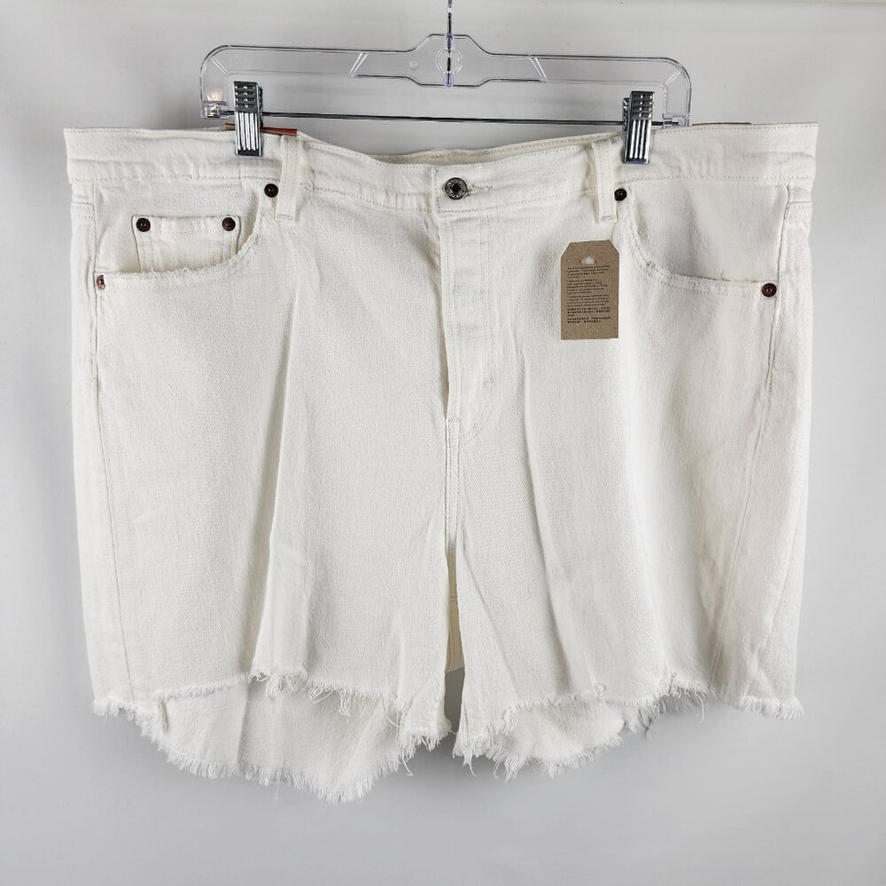 LEVIS Shorts Womens 20W White 501 High Rise Button Fly Jean Short (40x5) NWT